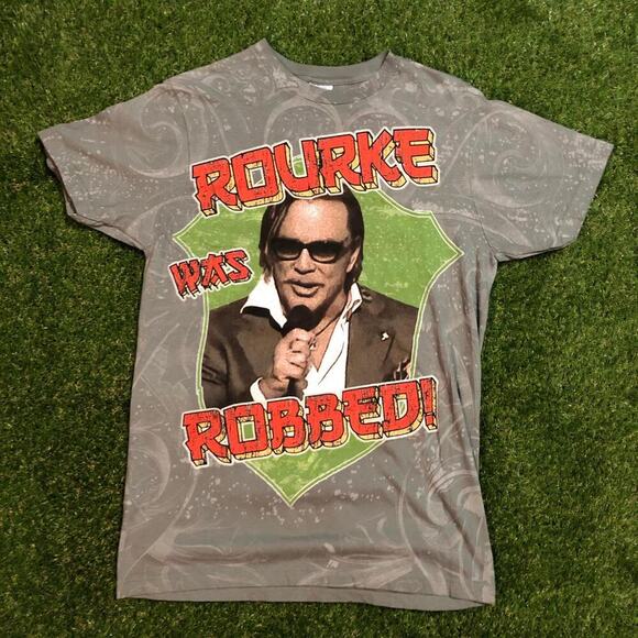 Custom "Rourke Was Robbed!" Graphic T-Shirt - Picture 1 of 6